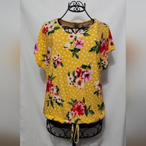 Bonded - Yellow w/Floral Design, Size M